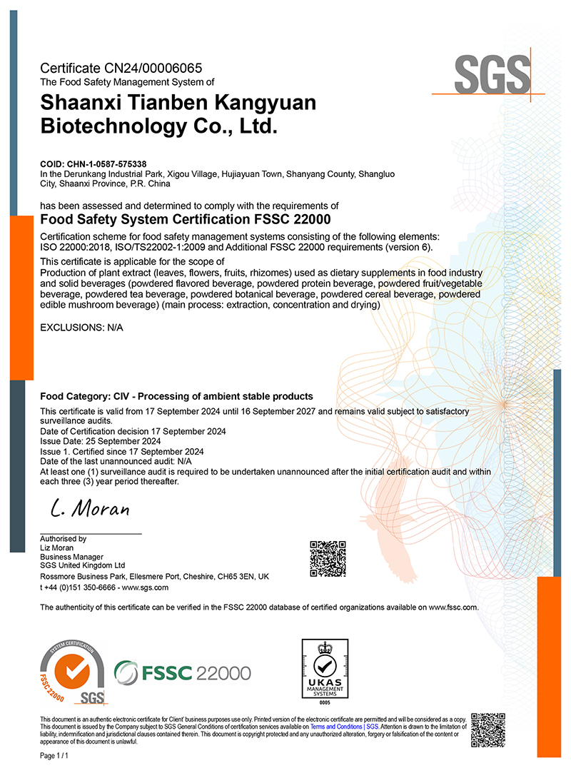 FSSC22000 Certification