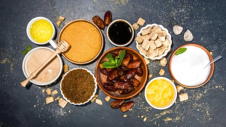 Various,Healthy,Diet,Replacement,For,Sugar,,Natural,Organic,Sweetener,Concept,