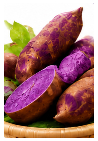 Fresh purple yams