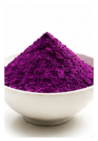 The dried material is finely milled into powder